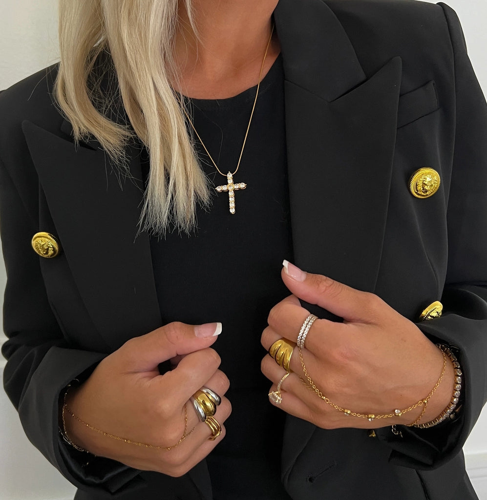 XL Diamond Cross Necklace *Final Sale*