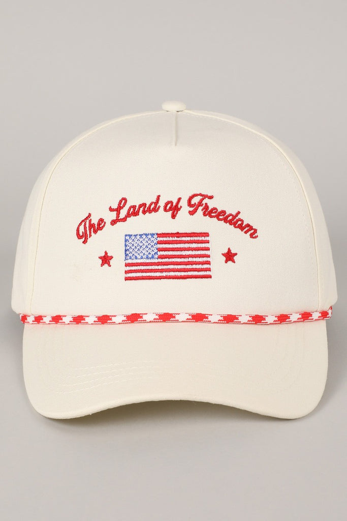 The Land Of Freedom Flag Embroidered Trucker Hat *Final Sale*
