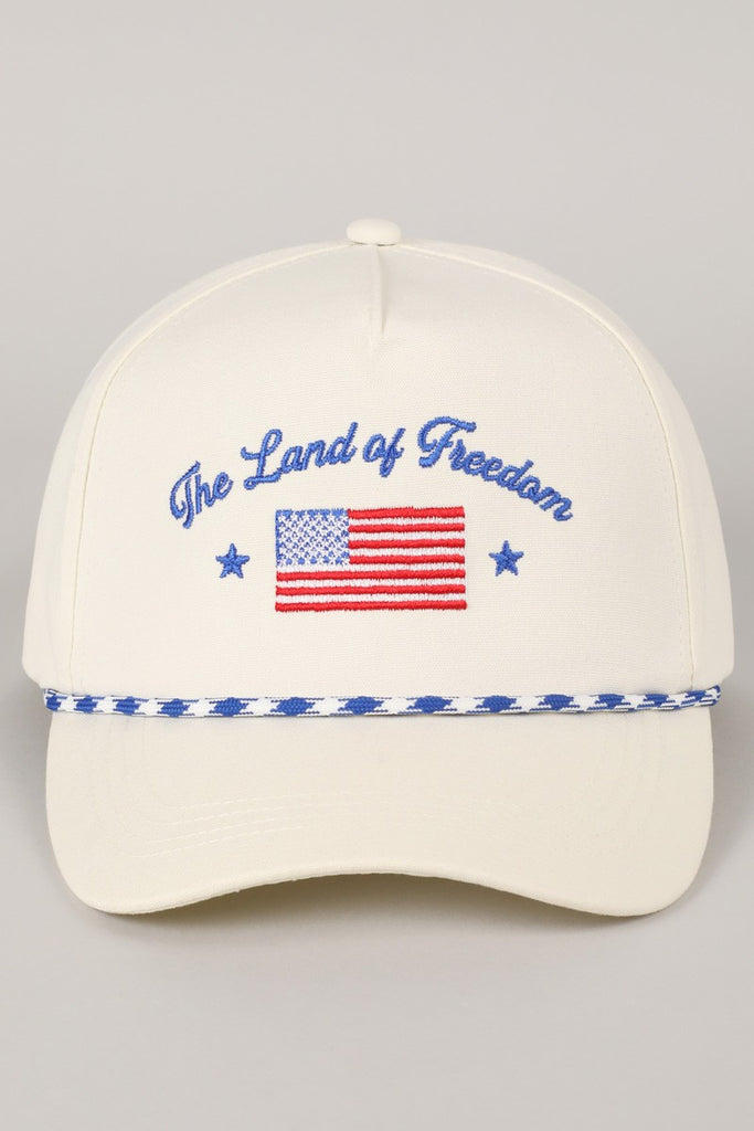 The Land Of Freedom Flag Embroidered Trucker Hat *Final Sale*