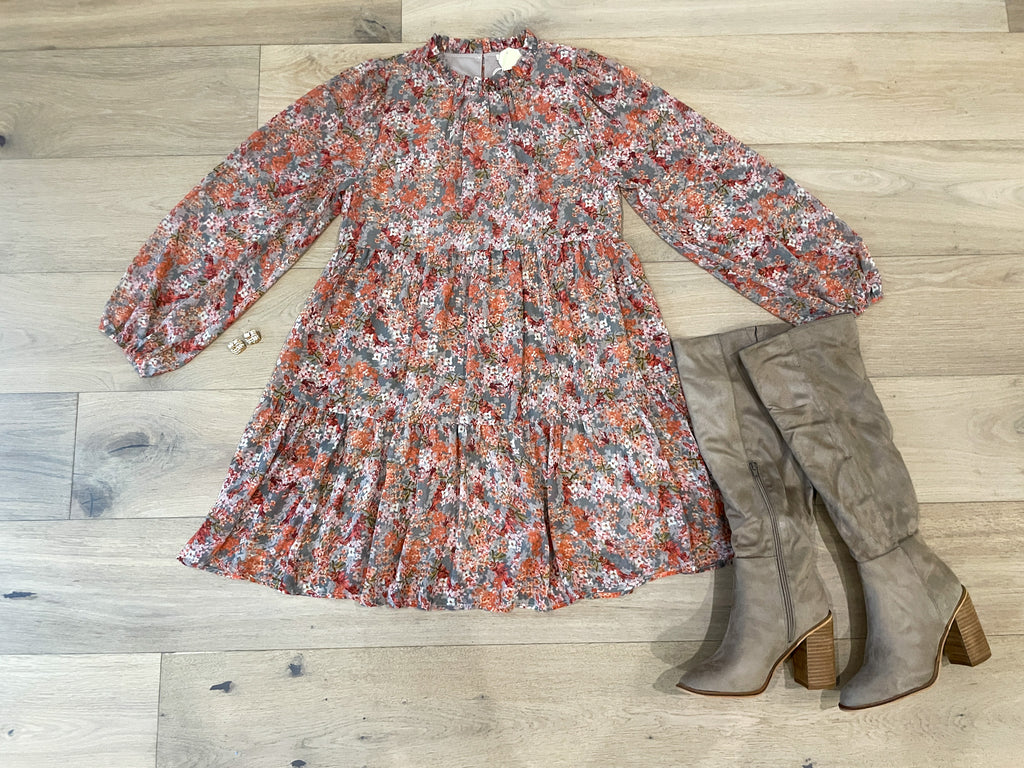 Take Another Chance Floral Tiered Dress