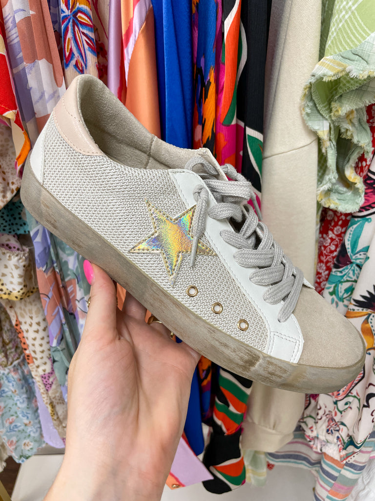 Shu Shop Paula Sneakers in Bone Mesh