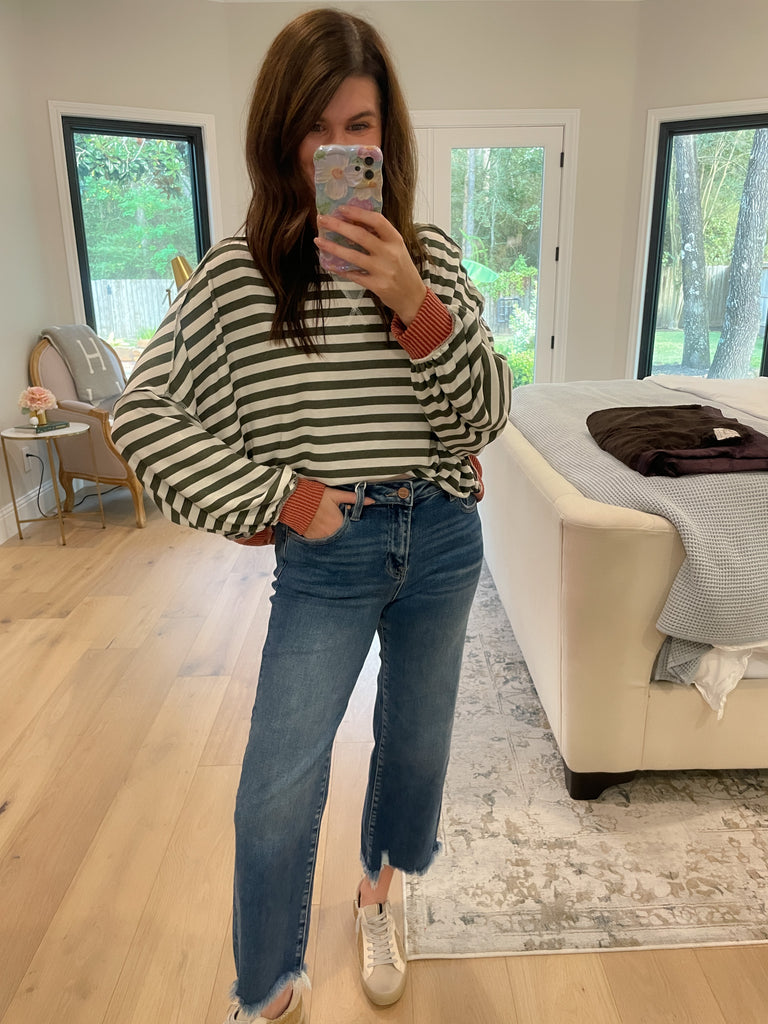 Risen Willow Creek Mid Rise Cropped Jeans