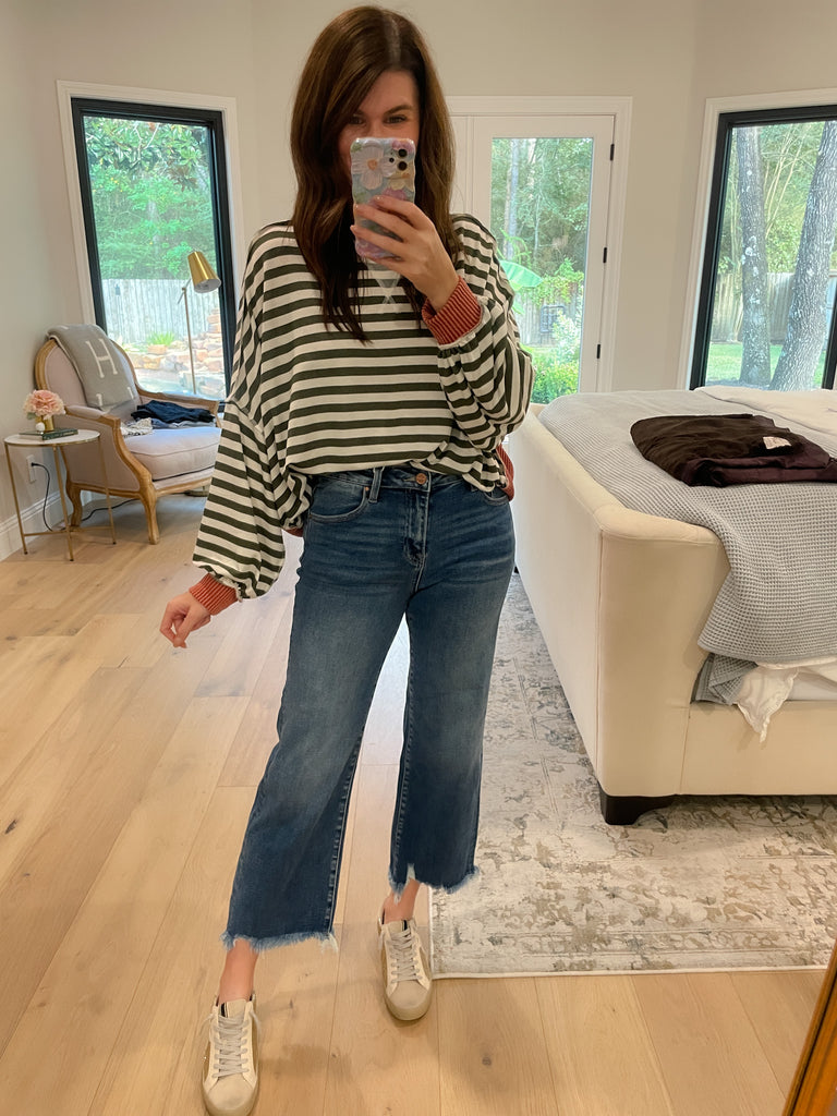 Risen Willow Creek Mid Rise Cropped Jeans