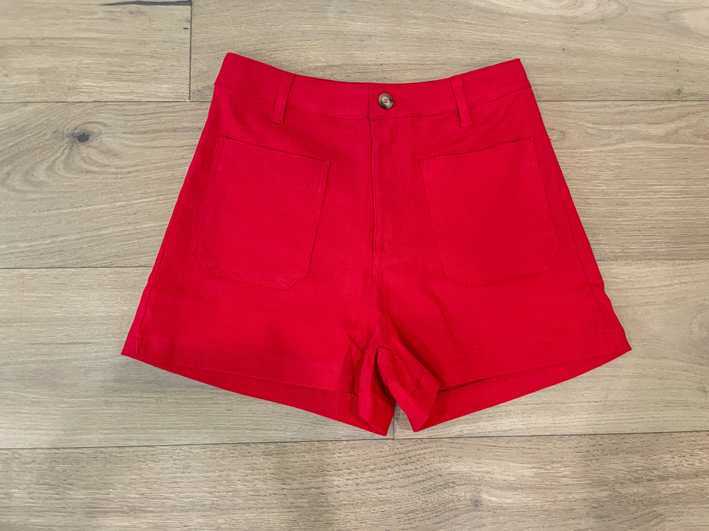 Summer Happiness Shorts in Red