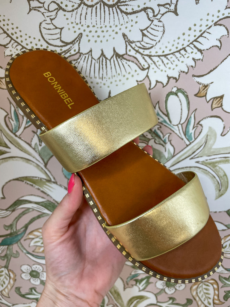 Micah Sandals in Gold