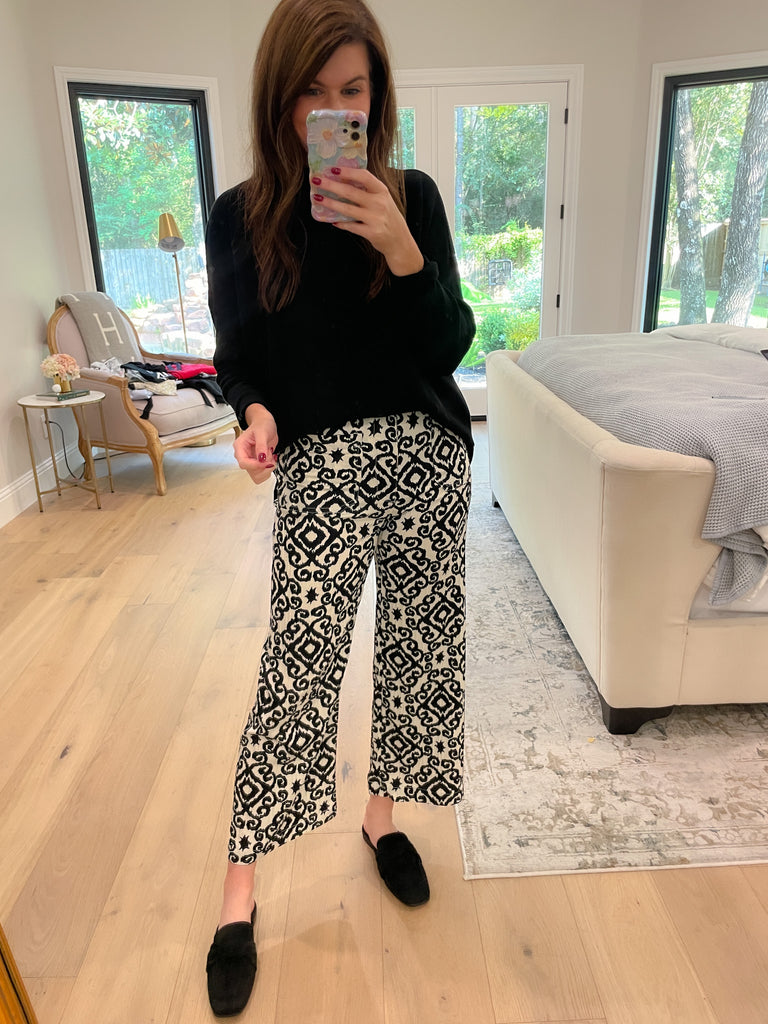 Monochrome Muse Cropped Pants