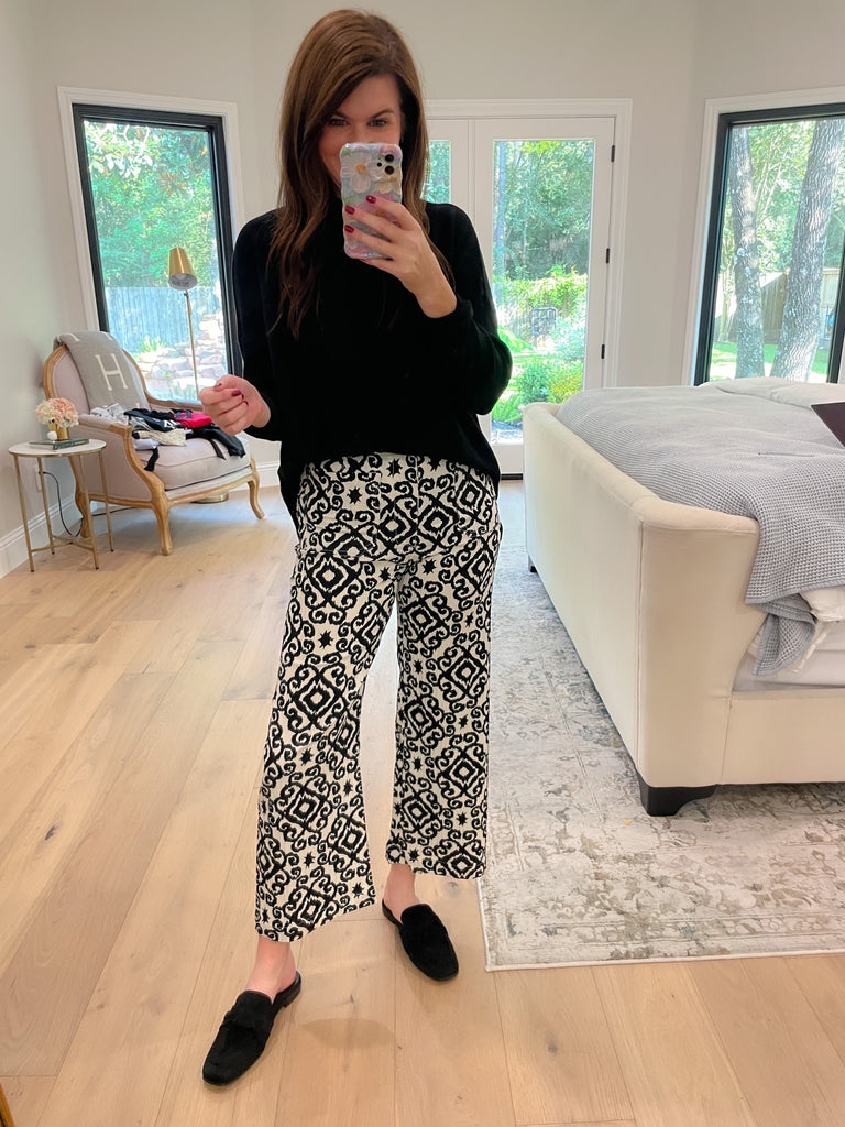 Monochrome Muse Cropped Pants