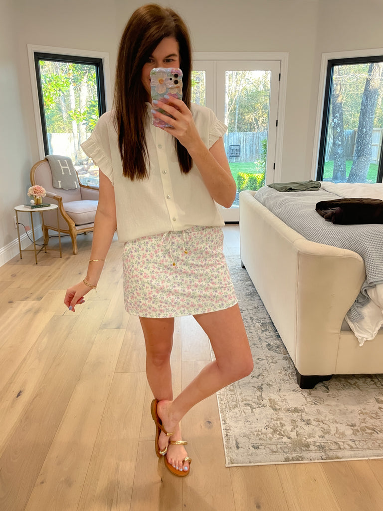 Spirit Of Spring Floral Skort