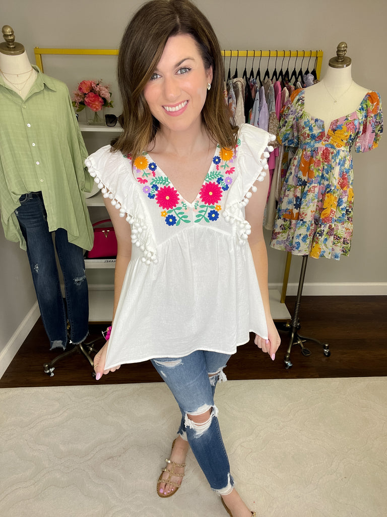 Sun-Kissed Sands Top in White