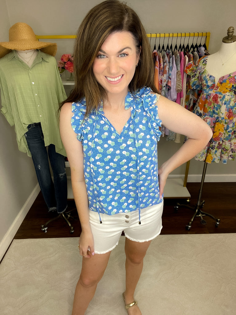 Truth Be Told Tank in Blue