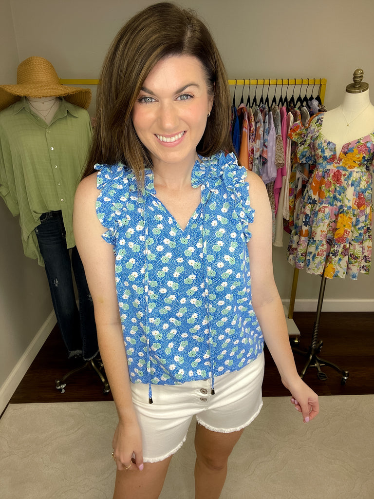 Truth Be Told Tank in Blue