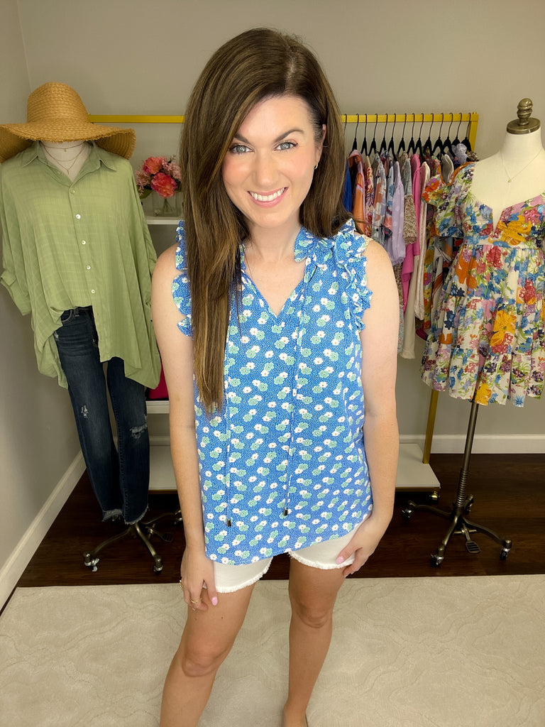 Truth Be Told Tank in Blue