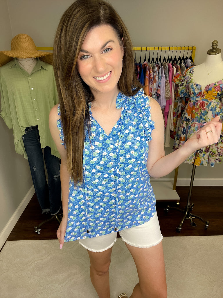 Truth Be Told Tank in Blue