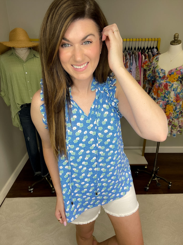 Truth Be Told Tank in Blue