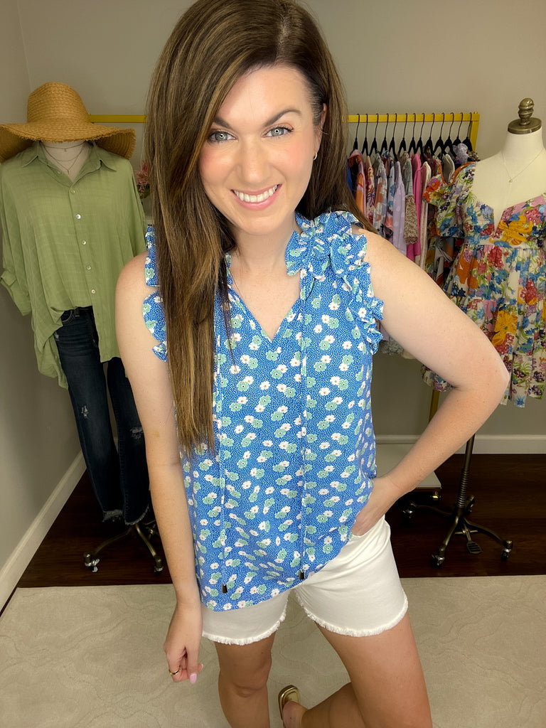 Truth Be Told Tank in Blue