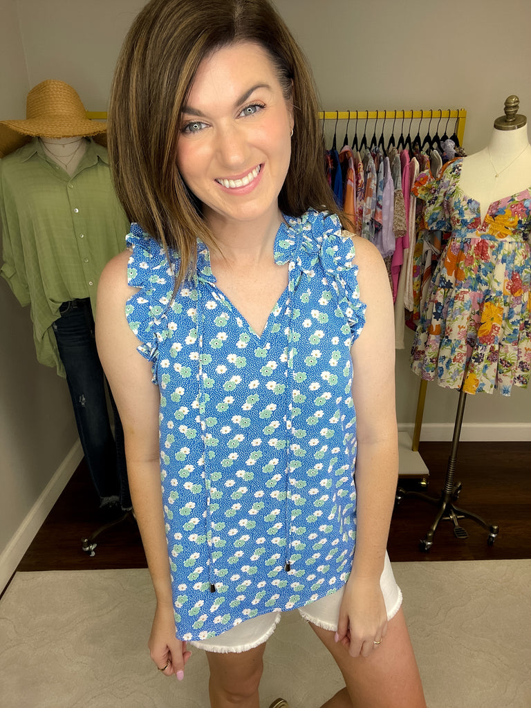 Truth Be Told Tank in Blue