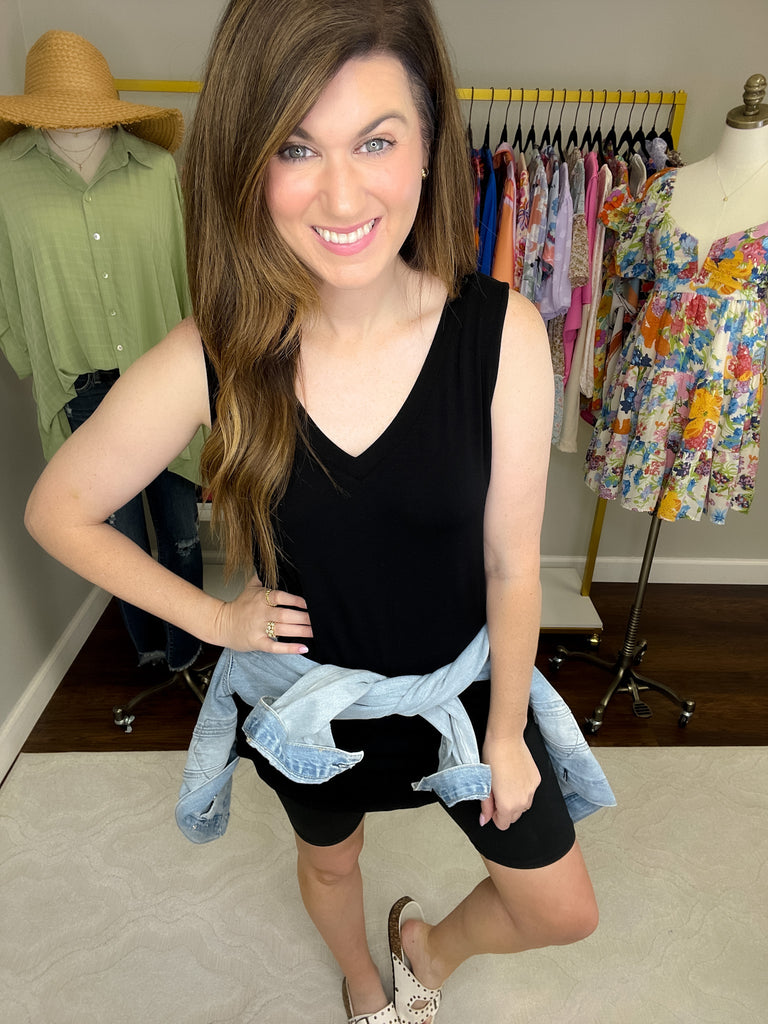 SALE! *BELLES & DOORBUSTER* Best Basic V-Neck Tanks in Black and Heather Gray *Final Sale*