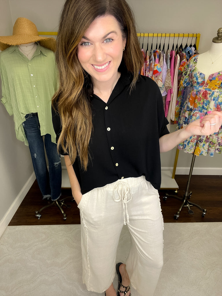 Coastal Chic Linen Pants in Natural