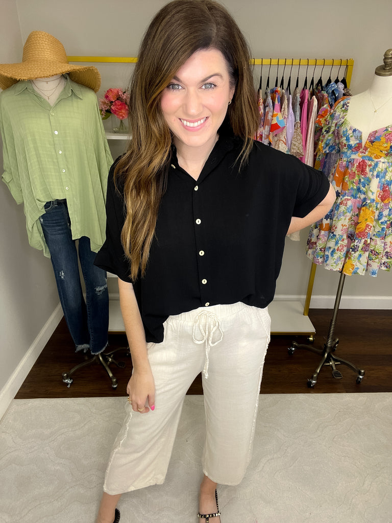 Coastal Chic Linen Pants in Natural