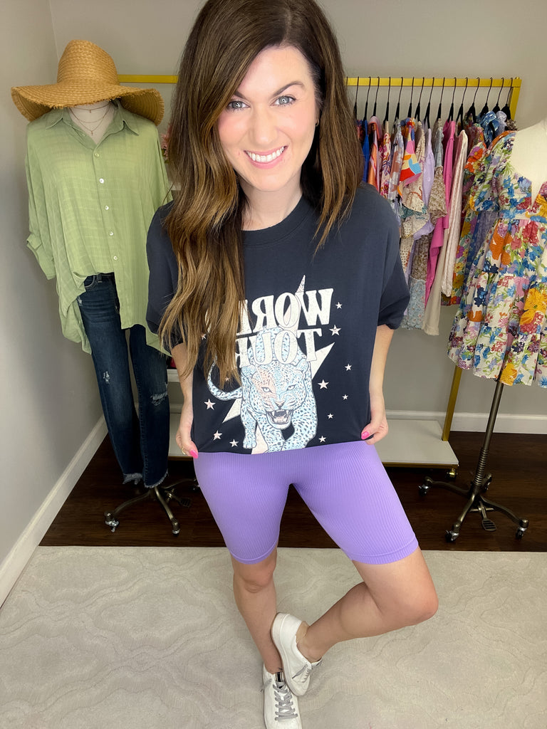 Cool Down Bike Shorts in Lavender