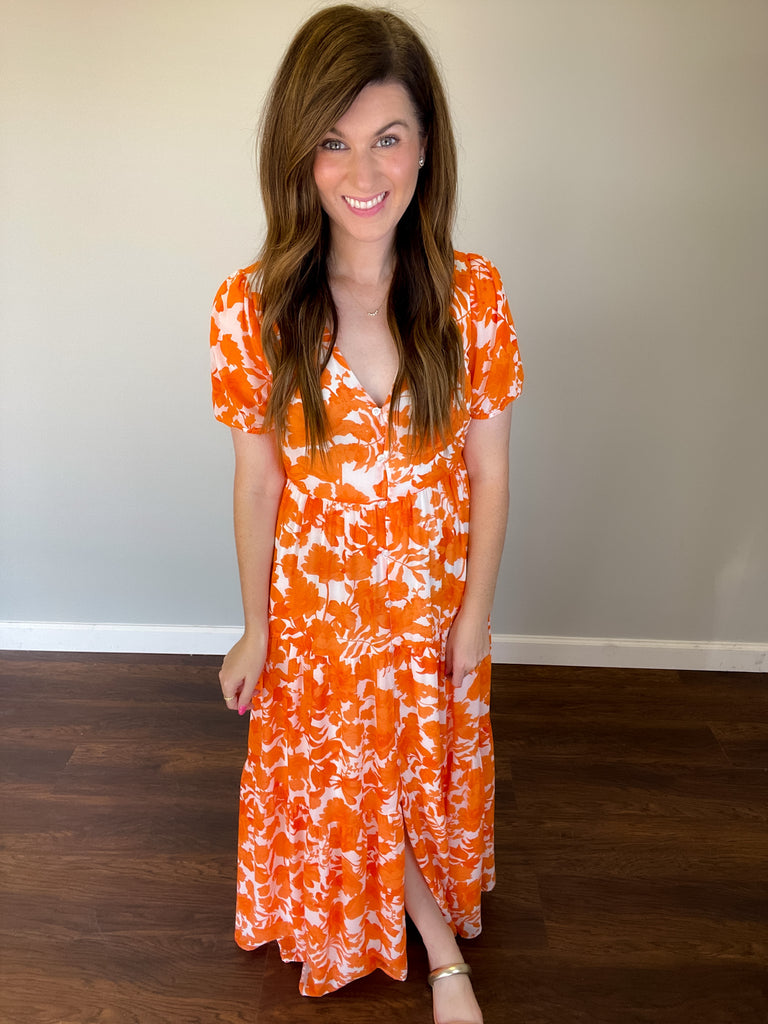 Tangelo Floral Monaco Maxi Dress
