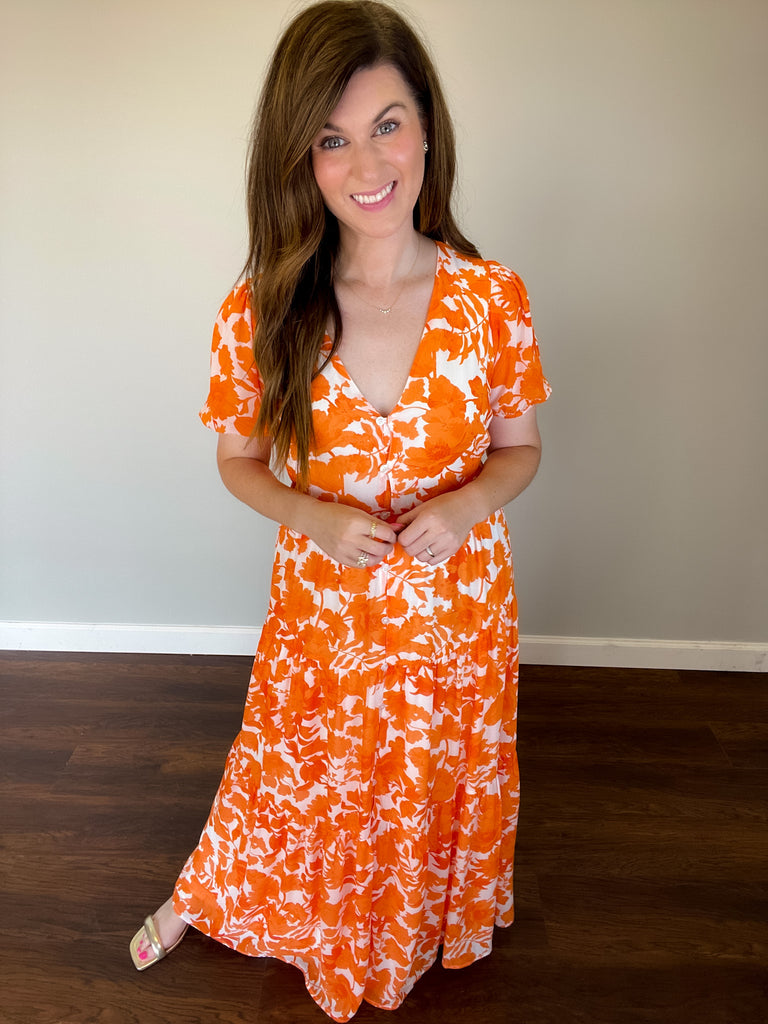Tangelo Floral Monaco Maxi Dress