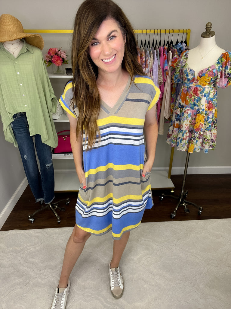 SALE! Sunny Day Striped Dress *Final Sale*
