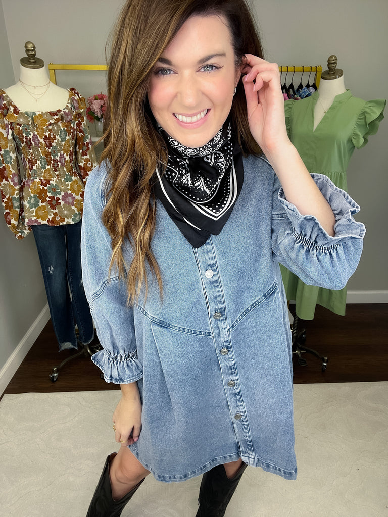 Floral Bandana in Black *Final Sale*