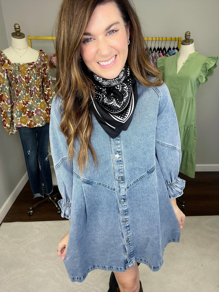 Floral Bandana in Black *Final Sale*