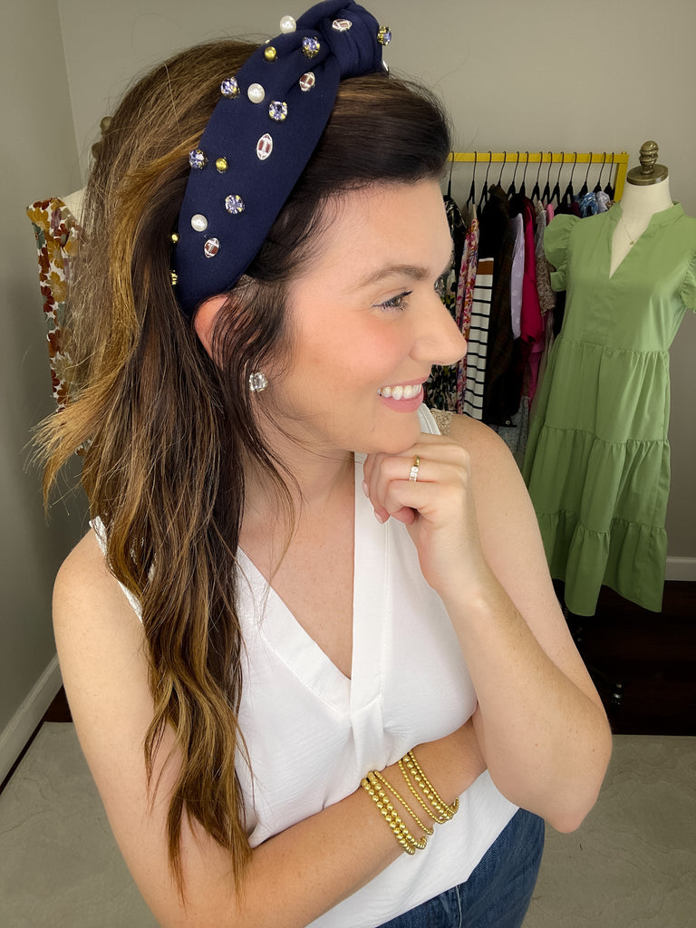 Embellished Football Headbands in Multiple Colors *Final Sale*