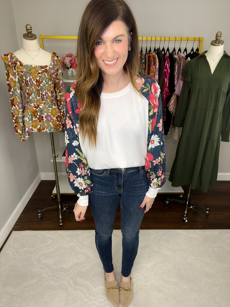 Judy Blue Lydia Mid Rise Vintage Raw Hem Skinny Jeans