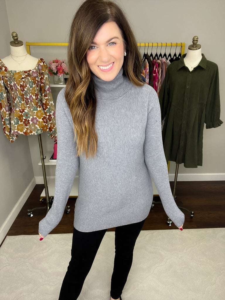 SALE! Show Up Chic Sweater in Heather Gray *Final Sale*