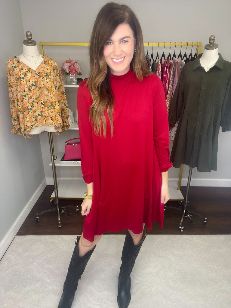 *BELLES & DOORBUSTER* Orla Dress in Burgundy *Final Sale*