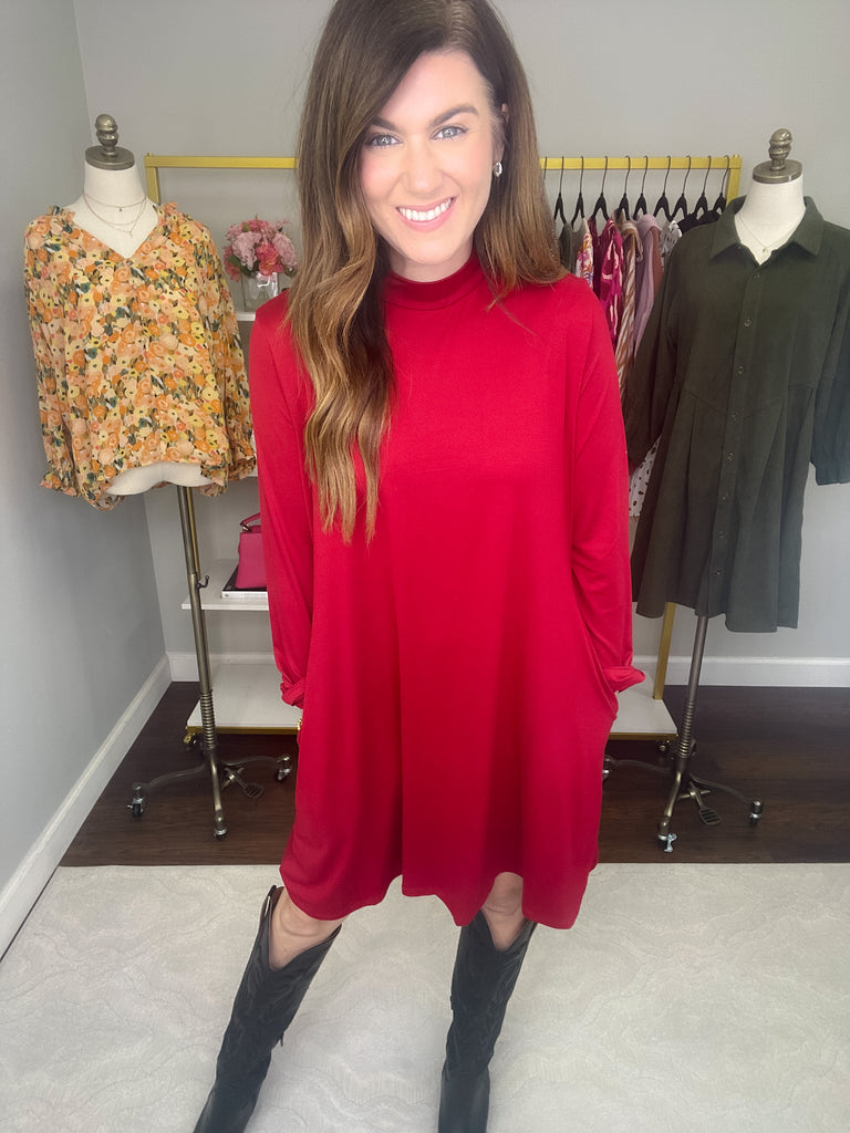 *BELLES & DOORBUSTER* Orla Dress in Burgundy *Final Sale*