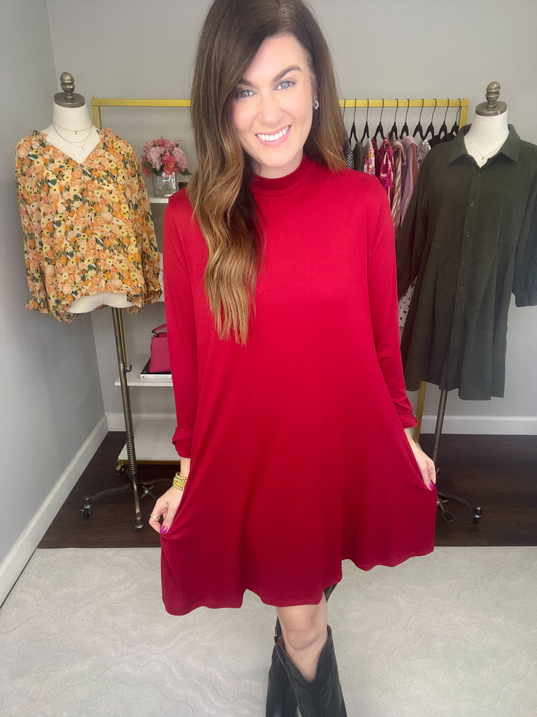 *BELLES & DOORBUSTER* Orla Dress in Burgundy *Final Sale*