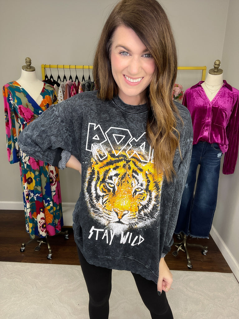 SALE! Roar Mineral Washed Pullover *Final Sale*