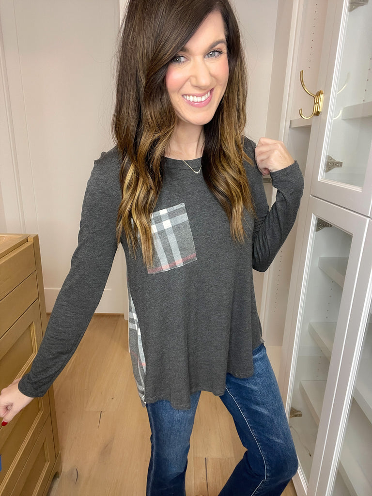 SALE! Kensington Top in Charcoal *Final Sale*