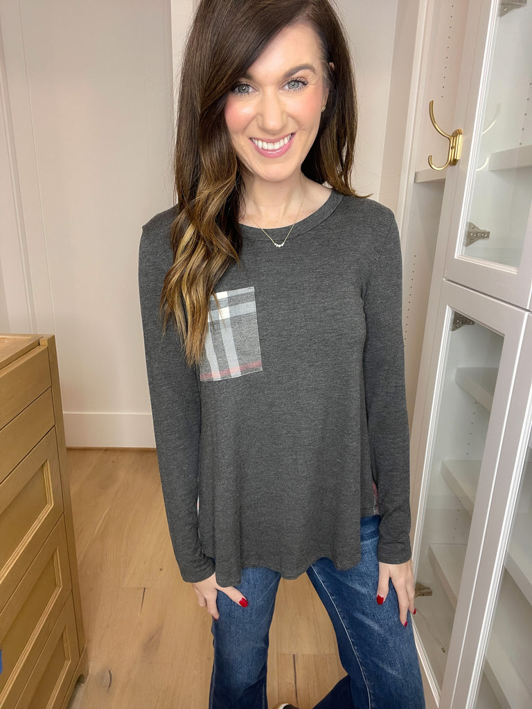 SALE! Kensington Top in Charcoal *Final Sale*