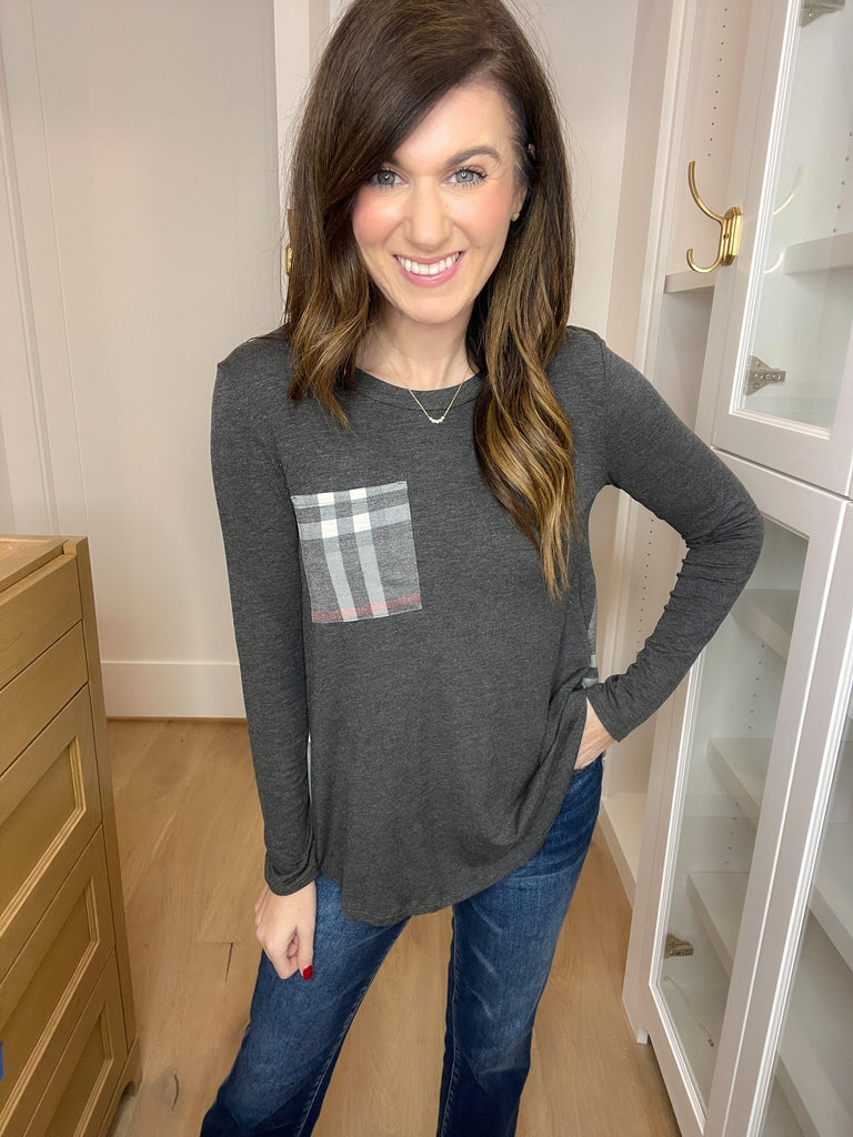 SALE! Kensington Top in Charcoal *Final Sale*