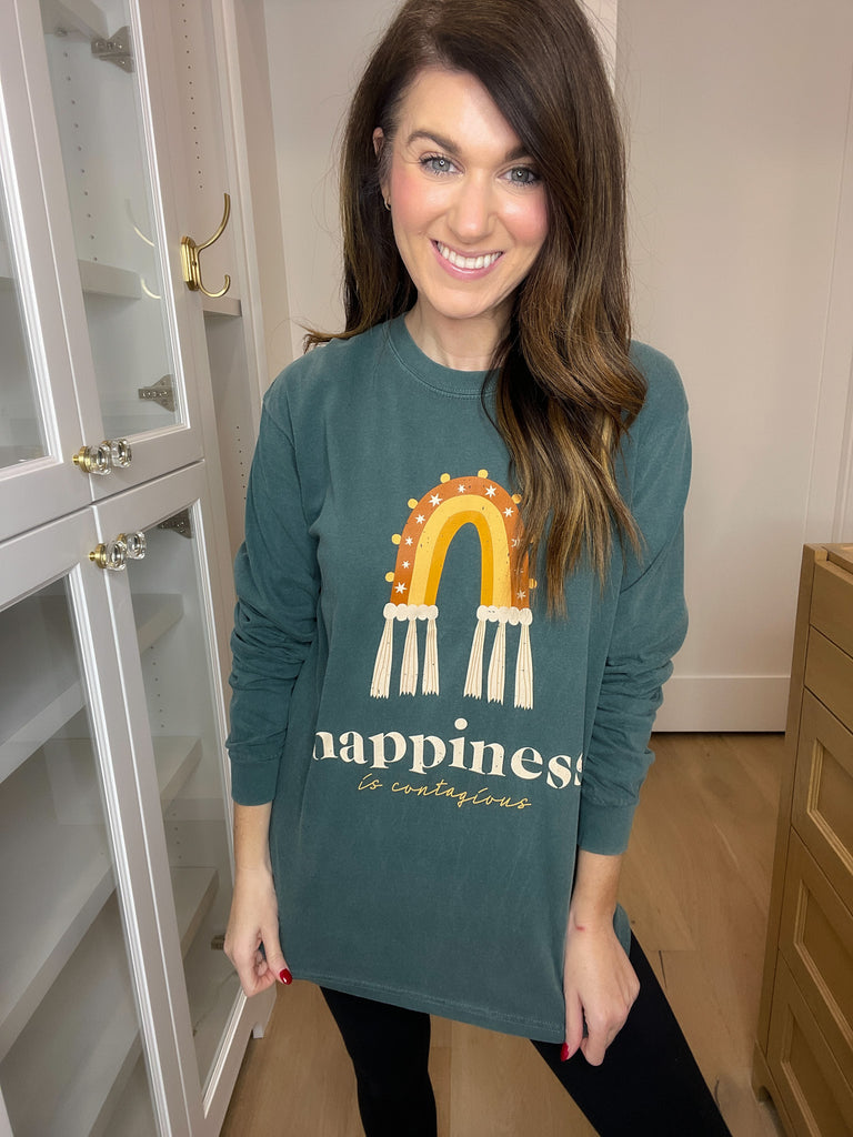 Happiness is Contagious Long Sleeve Tee
