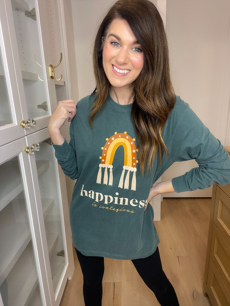 Happiness is Contagious Long Sleeve Tee