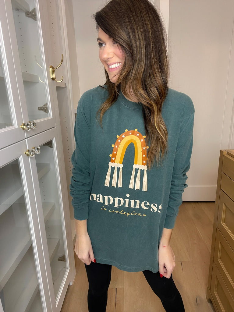 Happiness is Contagious Long Sleeve Tee