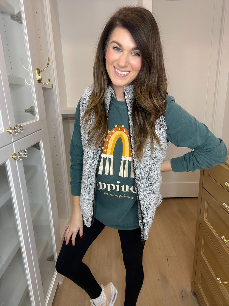 Happiness is Contagious Long Sleeve Tee