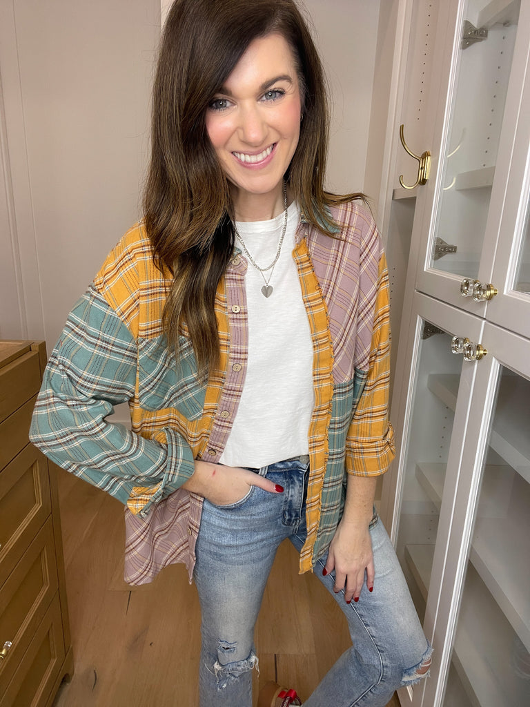 SALE! When in Doubt Plaid Button Down *Final Sale*