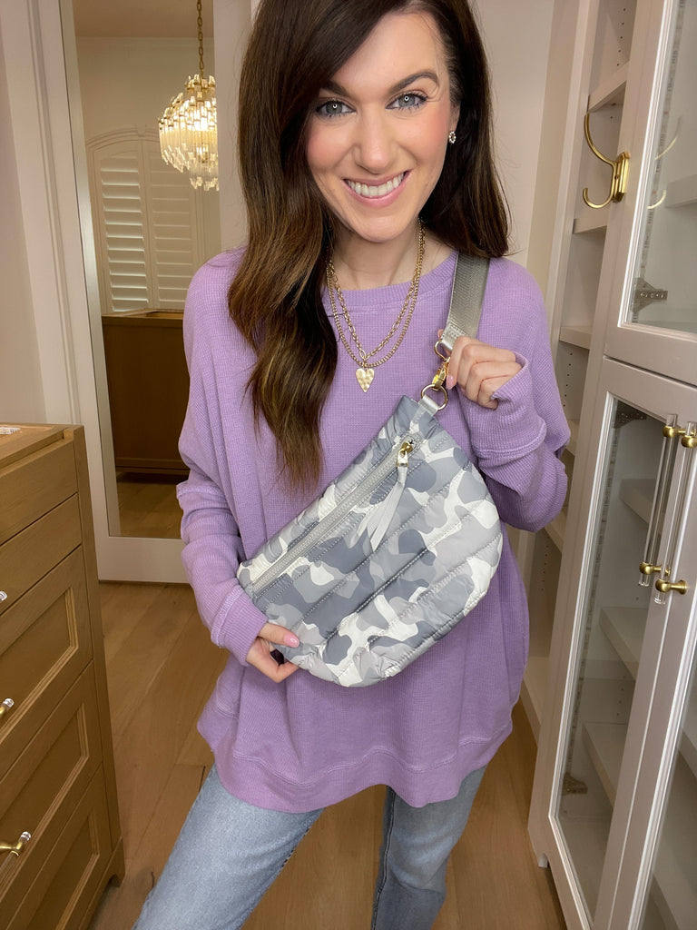 Puffer Bum Bag in Camo *Final Sale*