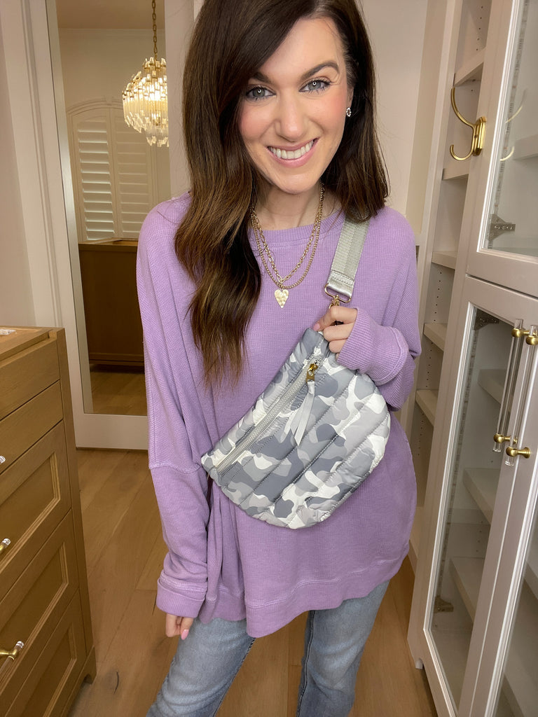 Puffer Bum Bag in Camo *Final Sale*