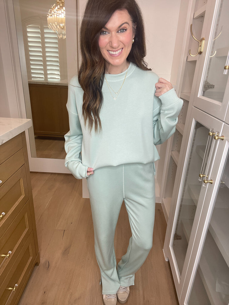 SALE! Mono B Lighter than Air Elevated Lounge Pants in Surf Spray *Final Sale*