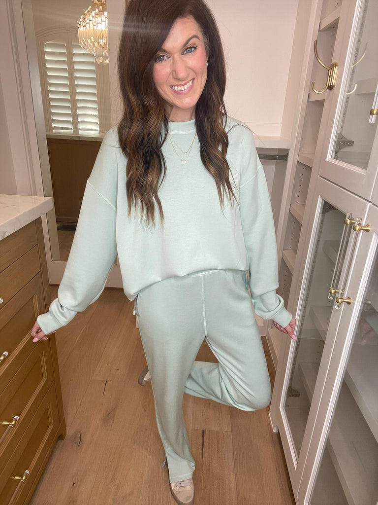 SALE! Mono B Lighter than Air Elevated Lounge Pants in Surf Spray *Final Sale*