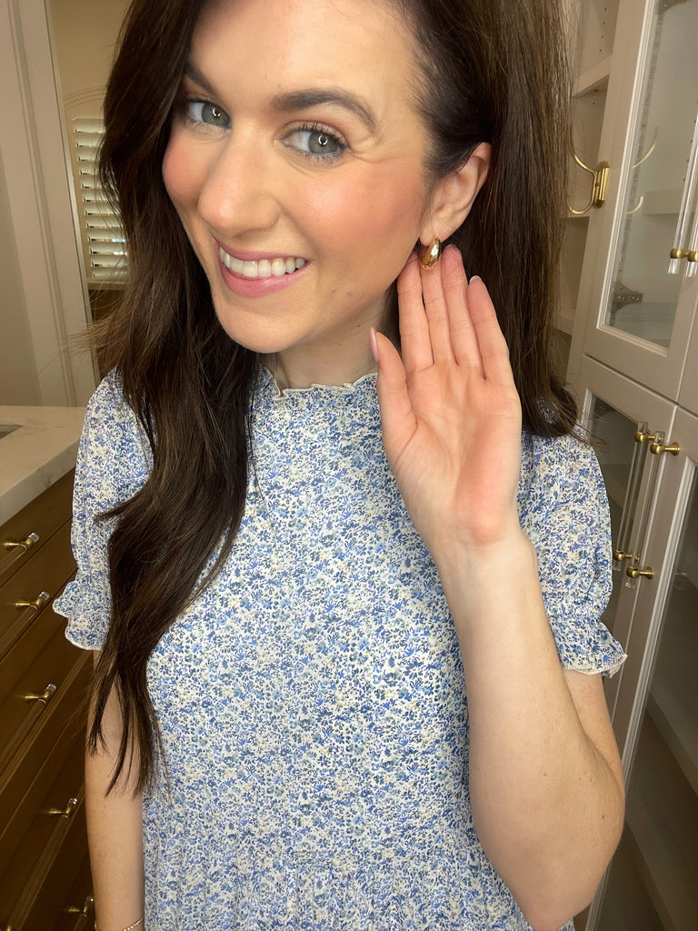 Mini Huggie Hammered Earrings *Final Sale*