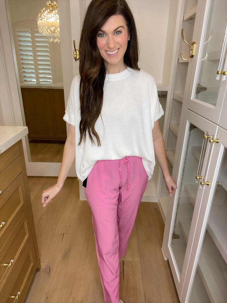 Mono B Zen Mode Joggers in Pink